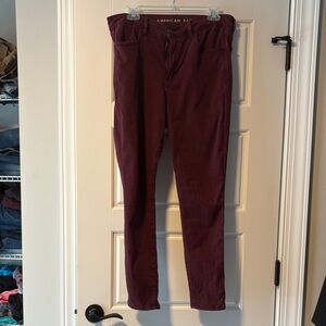 American Eagle Outfitters Burgundy Trousers